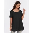 thumbnail image 5 of Women's Plus Size Short Sleeve V-Neck T-Shirt - Casual Summer Tops, Comfortable Breathable Tee Shirt, 5 of 6