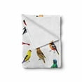 thumbnail image 2 of Birds Soft Flannel Fleece Blanket, Colored Composition Bird Set with Poly Design Triangle in Mosaic Style Illustration, Cozy Plush for Indoor and Outdoor Use, 50" x 70", Multicolor, by Ambesonne, 2 of 6