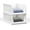 2 Packs-L, variant on 2 Pack Stackable Plastic Storage Basket, Folding Wardrobe Storage Box, Foldable Closet Organizers and Storage Bins,Push-pull Clothes Organizer Shelf for Bedroom Office(L,White)