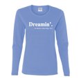 thumbnail image 2 of Dreamin' Dr Martin Luther King Jr. 1963 Womens Graphic Long Sleeve T-Shirt, Light Blue, Medium, 2 of 3