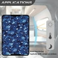 thumbnail image 5 of FUIALDOLG RV Entry Door Window Shade Sunshade Hook and Loop Fastener Camper Privacy Entrance Sun Blackout Fabric 17.3" x 26" (Blue Galaxy Stars), 5 of 7