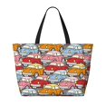 thumbnail image 2 of Kdxio Cute Cars for Beach Bag for Women Large Beach Tote Bag Waterproof Sandproof Swim Bag with Zipper Pockets Beach Vacation Travel, 2 of 7