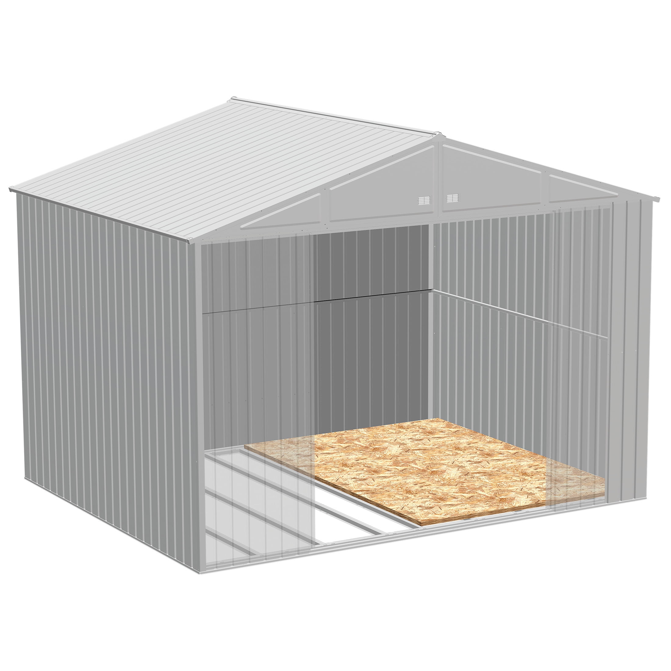 Arrow Grey Floor Frame Kit For Elite Sheds 10X8 And 10X10 Ft.