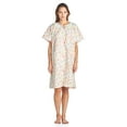 thumbnail image 5 of Casual Nights Women's Floral Woven Snap-Front Lounger House Dress, 5 of 5