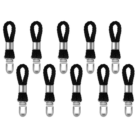 10Pcs Towel Clip Clothes Clip Braided Cotton Rings Metal Towel Clip for Kitchen Bathroom Towels