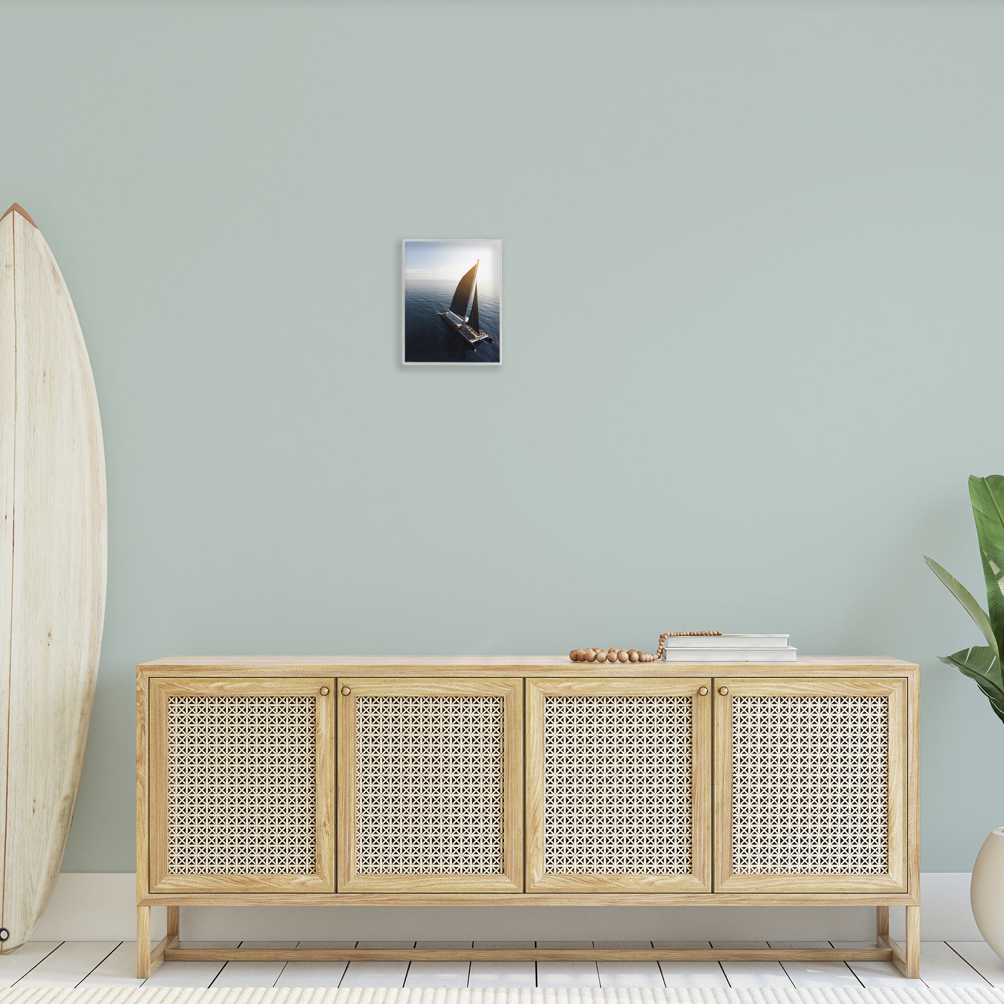 Stupell Industries Nautical Barge Photography Transportation Photography Gray Framed Art Print Wall Art, 11 x 14