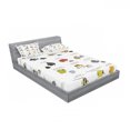 thumbnail image 3 of Ambesonne Fish Fitted Sheet & Pillow Sham Set, Underwater Aquatic Species, Twinxl, Yellow Blue Black, 3 of 3
