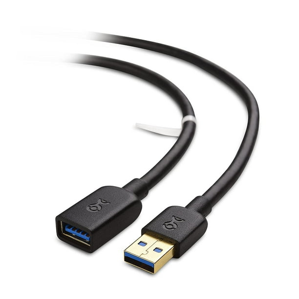 Cable USB to USB Extension Cable (USB 3.0 Extension Cable / USB 3 Extension Cable) in Black 6 Feet - 3FT - 10FT in Length Walmart.com