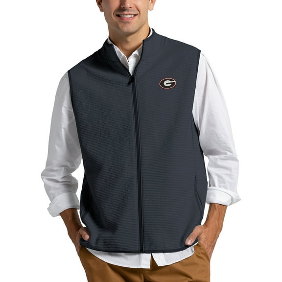 Men's League Collegiate Wear Black Georgia Bulldogs Summit Full-Zip Vest