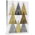 thumbnail image 1 of Global Gallery's 'Mod Triangles IV Gold' By Michael Mullan Stretched Canvas Wall Art, 1 of 1