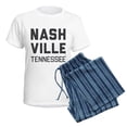 thumbnail image 5 of CafePress - Nashville Tennessee Women's Light Pajamas - Women's Short Sleeve Print T-Shirt and Pants Light Cotton Pajama Set, 5 of 7