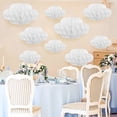 thumbnail image 4 of Opvise 3D Artificial Cloud Hanging Decor, Durable & Lightweight Paper Honeycomb Ball Ceiling Decoration for Party Wedding Nursery Room Baby Shower Photo Studio Theme Decorations (Multi-Size), 4 of 8