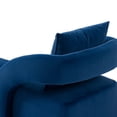 thumbnail image 4 of Velvet Accent Chair with Ottoman Set, Modern Lounge Chair with Footrest & Wooden Frame, Comfy Upholstered Armchair, Mid Century Sofa Chair for Living Room, Bedroom, Reading Room, Home Office, 4 of 5