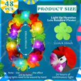thumbnail image 2 of Collar LED hawaiano Sherr con forma de leis, 48 unidades, colores, 85 cm, 2 of 6