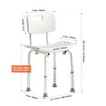 thumbnail image 5 of KFFKFF Bath Stool, Shower Bench with Backrest, Height Modifiable Bathing Seat, Interior Shower and Bathtub Chair, Slip-resistant Bathroom Stool for Seniors, Handicapped, Supports up to 350 lbs, 5 of 9