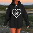 thumbnail image 3 of Kilaqueen Cute Heart Graphic Womens Oversized Hoodie Casual Drawstring Long Sleeve Blouse Tops with Pocket Plus Size Comfortable Pullover Sweaters, 3 of 6