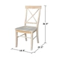 thumbnail image 6 of International Concepts 36" x 36" Square Top Pedestal Table With 4 Chairs (Set of 5) - Unfinished, 6 of 7