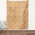 thumbnail image 4 of Ambesonne Autumn Fabric by the Yard Upholstery, Fall Forest Cartoon Leaves, 5 Yards, Mustard Apricot and Brown, 4 of 5