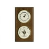 Bey-Berk International Tide Clock & Barometer with Thermometer on Oak Wood