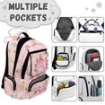 thumbnail image 7 of Pzuqiu Pink Axolotl Ice Cream Print Backpack for Teen Girls 17 Inch Ultra-Soft Padded Breathable School Bag Multi Pockets Casual Daypack for 8-16 Years Old Students Daily Use, 7 of 7