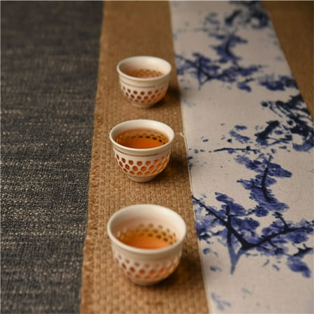 

Table Runner Vintage Fabric Jute Tablecloth Woven Anti Slip Burlap Table Runner-J-30x300cm(12x118inch)