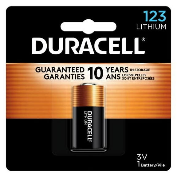 Duracell 123 Lithium Battery, 1 Count (Pack of 1), 123 3 Volt High Power Lithium Battery for Home Safety, Security Devices, High-Intensity Flashlights, Smoke Alarms, Home Automation