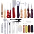 thumbnail image 1 of RV Kit de herramientas de cuero (Cantidad ver tabla) Reparación manual Hilo encerado de cuero 8 colores con agujas de coser Tijeras Cinta métrica para coser cuero Zapatos de cuero Sofá Sailing Electrónica, 1 of 5