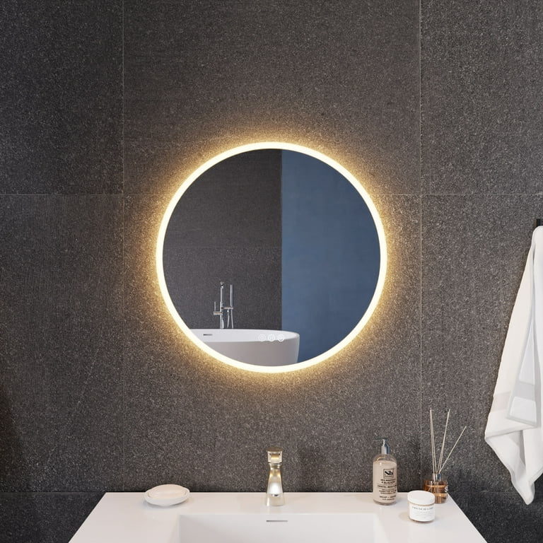 ANZZI 24-in. Diam. LED Front/Back Lighting Bathroom Mirror
