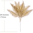 thumbnail image 5 of Gold Leaves Decorations for Christmas Artificial Golden Plants Fake Leaf - 17 Inch 5 Pack, Faux Foliage Simulation Flowers Grass Xmas Decor Plant Bushes Indoor Outdoor Wedding Table Centerpiece DIY, 5 of 5