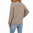 thumbnail image 3 of Women's Bomber Jacket Zip Up Knit Baseball Coat Long Sleeve Loose Fit Casual Jacket with Pockets Soft Stretchy Outerwear for Fall Spring Daily Wear, 3 of 7