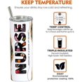 thumbnail image 6 of Nurse Tumbler With Lid And Straw Nurse Life Nurse Graduation Gift Nurse Gifts For Women Nurse Cup Water Bottle Nurse Travel Mugs 20oz Nurse Insulated Skinny Tumbler, 6 of 6