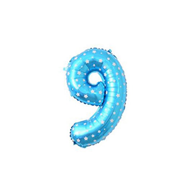 16 pulgadas Tamaño grande Oro Plata Rosa Oro Número Globo Cumpleaños Decoraciones para fiestas de bodas Globos de aluminio Niño Niño Juguete Kits de decoración para fiestas impreso azul nueve Toystoory HA002665-59