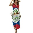 thumbnail image 2 of Belize Flag Dress Summer Street Style Bohemia Long Dresses Female Sleeveless Printed Maxi Dress, 2 of 9