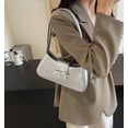 thumbnail image 2 of Bolso de hombro Amszke Y2K Trendy de cuero vegano plateado, 2 of 7
