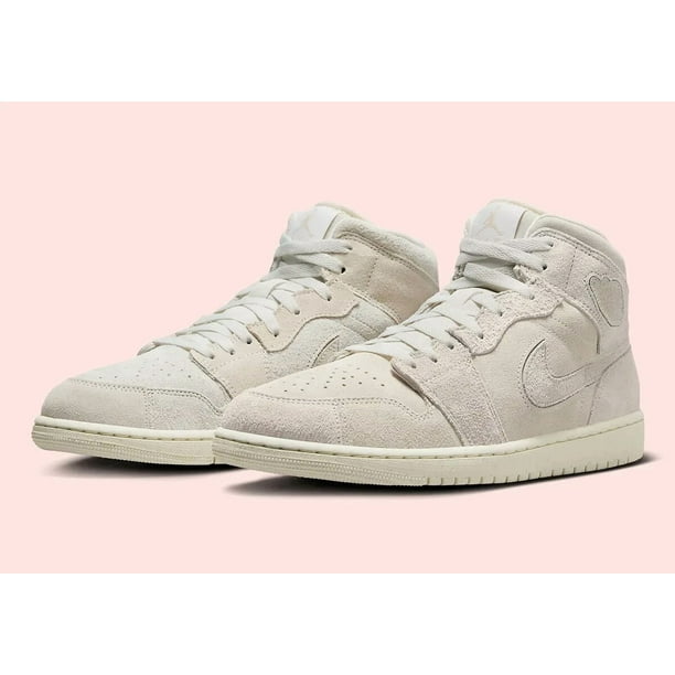 Ni - ke Air Jordan 1 Mid SE Craft Pale Ivory Sand Sail Shoes FQ3224-100 Mens Size 12