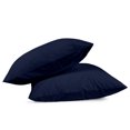 thumbnail image 1 of SUNDAY HOME 100% Cotton Percale 2 Piece, King-Pillowcases - Navy Blue, 1 of 6