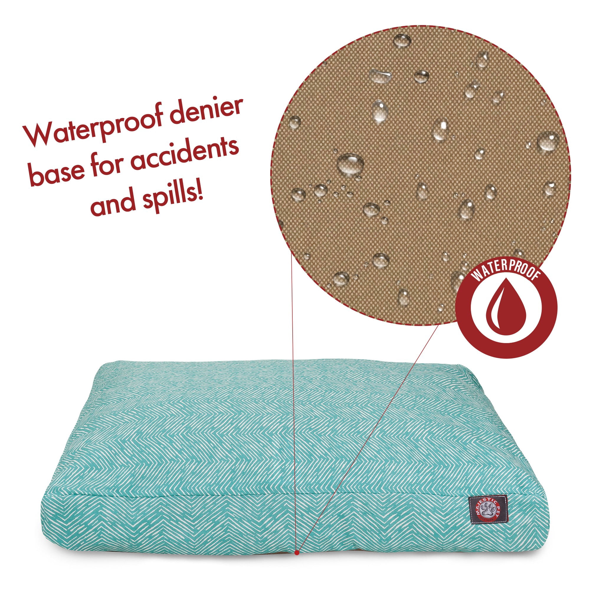 Majestic Pet | South West Shredded Memory Foam Rectangle Pet Bed for Dogs, Teal, Small