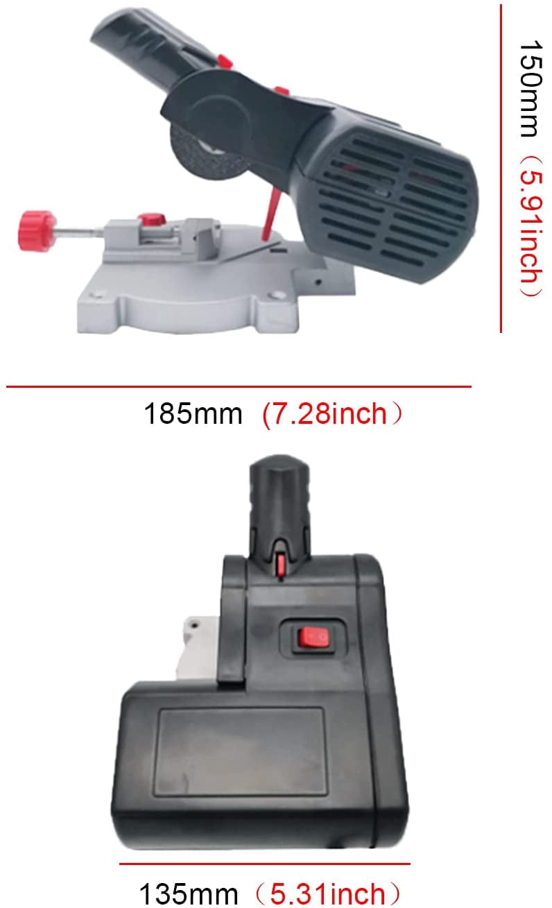 Fichiouy Mini Benchtop Cut-off Miter Saw for Wood Metal Plastic Moulding Cutting 45°Miter Saw Blade 90W