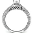 thumbnail image 2 of Sterling Silver 2-Piece Cz Wedding Set Ring (Size 8) Made In China qr2710-8, 2 of 5