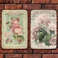 thumbnail image 3 of 2 Piezas Flores Vintage Placa Metal Rectangular Pintura Hierro Del 20 X 30 Cm (1), 3 of 9