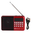 thumbnail image 1 of Portable AM FM radio, memory card, MP3 playback, battery operated, ergonomic external antenna, pocket radio, 1 of 4
