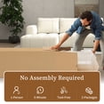 thumbnail image 5 of BedLuxury 109'' Modular Sectional Sofa,Sleeper Bed,L shaped Boneless Cloud Couch with Deep Seats for Living Room,No Assembly Required,Black, 5 of 8