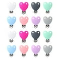 thumbnail image 4 of KEINXS 2pcs Baby Silicone Teether Clips Pacifier Holder Chains Shape Heart Baby Teething Accessories Products Oral Care Toys, 4 of 5