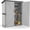 Black and White (29"D x 55"W x 67"H), variant on Aivituvin Outdoor Storage Shed with All Around Strong Metal Frame, Wooden Tool House with Floor & Adjustable Shelves, Garden Tool Sheds Cabinet for Backyard Garden Patio Lawn 67.1" H (Black＆White)
