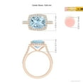 thumbnail image 5 of ANGARA Natural Cushion 2.45 ct Aquamarine Cocktail Halo Ring in 14K Rose Gold for Women (Size-10x8mm) | March Birthstone, Birthday, Anniversary, Jewelry Gift for Women | Natural Aquamarine Ring, 5 of 9
