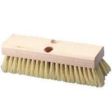 10 in. Tampico Deck Brush - White
