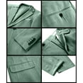 thumbnail image 3 of Lycody 3pcs Linen Mens Suit Vintage Retro Wedding Prom Suits Slim Fit Jacket Blazer Groom Tuxedos Dinner Party, 3 of 7