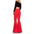 thumbnail image 4 of Txlixc Pantalones de campana sexy femenina, pantalones de moda retro sin fisuras de color sólido y cintura alta Txlixc  moda, 4 of 6