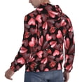 thumbnail image 3 of KLL Ladybugs and Red Hearts Print Mens Hoodie Long Sleeve Casual Pullover Hooded Sweatshirt Fashion Drawstring Hoodies with Pocket-X-Large, 3 of 6