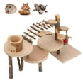 thumbnail image 3 of Juguetes Para La Casa De Mascotas, Parque Infantil Para Hámster, Diversión, Escalada, Madera Natural, Resistente Para Patio De Juegos, Espacio De Ocio Para Animales Pequeños, 3 of 7
